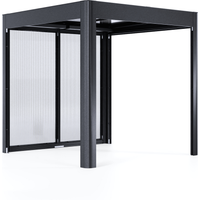 SunElements Pergola 'SunCover Select 2.2' 5 m² 233 x 233 x 229 cm 10 mm Doppelstegplatten anthrazit-metallic