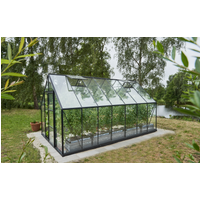 Halls Gewächshaus 'Universal 148' 446 x 257 cm mit 3 mm Blankglas schwarz