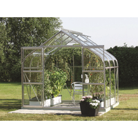 Vitavia Gewächshaus 'Diana 5000' 254,4 x 254 cm mit 3 mm Sicherheitsglas aluminiumfarben