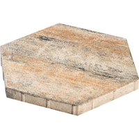 Diephaus Terrassenplatte 'T-Court Hexagon' Beton muschelkalkfarben 46 x 40 x 4 cm