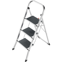 Hailo Trittleiter 'K70 StandardLine' 3 Stufen, silbern 70 cm