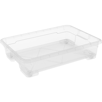 Keter Unterbettkommode 'R Box' Kunststoff transparent 77,5 x 58,1 x 17,1 cm, mit Rollen