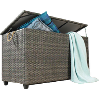 Kissenbox 'Delia' braun Rattan 150 x 80 x 75 cm