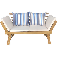Greemotion Multifunktionsbank 'Flora' beige/blau 155/201 x 85 x 69 cm