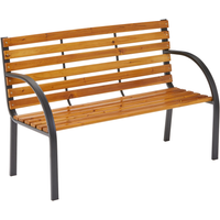 Garden Pleasure Gartenbank 'Agnes' 2-Sitzer Stahl braun 122 x 80 x 60 cm