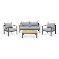 Gartenmöbel-Set 'Jule' grau 4-teilig