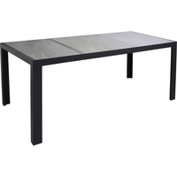 Gartentisch 'Chiara' schwarz/grau 195 x 90 x 74 cm