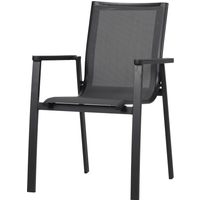 Stapelstuhl 'Chiara' grau/schwarz 55 x 85 x 63 cm