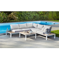 Lounge-Set 'Adriana' grau 4-teilig