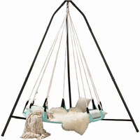 acamp Hängesessel 'Oana' mit Gestell grün/schwarz Ø 190 x 240 cm