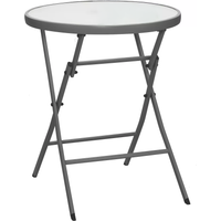 Gartentisch 'Susan' klappbar Stahl/Glas Ø 60 x 82 cm