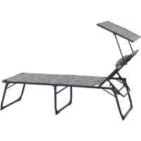 Siena Garden Camping-Sonnenliege 'Natura' grau 200 x 69 x 43 cm
