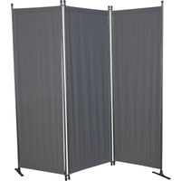 Angerer Freizeitmöbel Paravent 3-teilig Bezug Swingtex Polyacryl dunkelgrau 165 x 171 cm