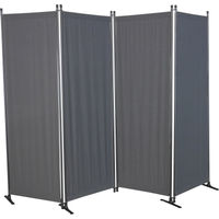Angerer Freizeitmöbel Paravent 4-teilig Bezug Swingtex Polyacryl dunkelgrau 165 x 228 cm