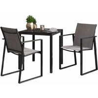 Balkonmöbelset 'Nikola' Stahl schwarz 3-teilig