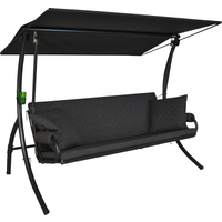 Angerer Freizeitmöbel Hollywoodschaukel 'Elegance Joy' grau 3-Sitzer 210 x 145 x 160 cm