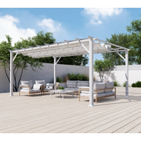 Paragon-Outdoor Pergola 'Florenz' weiß 350 x 505 x 236 cm