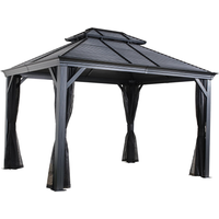 Sojag Pavillon 'Mykonos 10 x 14' basaltgrau 299 x 425 x 292 cm