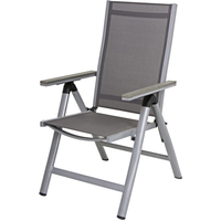 Garden Pleasure Garden Pleasure Gartenstuhl 'Grace' klappbar Aluminium grau 60 x 107 x 107 cm