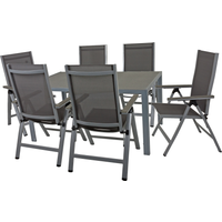 Garden Pleasure Gartenmöbel-Set 'Grace' grau klappbar 7-teilig
