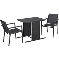 Gartenmöbel-Set 'Moni' schwarz 3-teilig