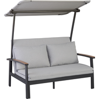 Sofa 'Tiara' schwarz/grau 138 x 97 x 147 cm