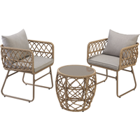 Balkonmöbel-Set 'Patricia' beige/grau 3-teilig