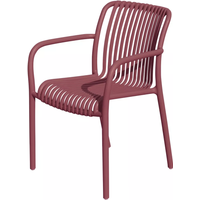 toom Gartenstuhl 'Frida' stapelbar Kunststoff rosa 53 x 81 x 55 cm