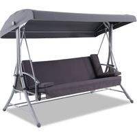 toom Hollywoodschaukel 'Sophia' 3-Sitzer anthrazit 240 x 174 x 120 cm