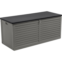 Kissenbox 'Molly L' Kunststoff grau/schwarz 146 x 64 x 61 cm