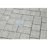 Universal-Bodenplatte silbern 16 x 16 x 40 cm