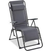 toom Liegestuhl 'Island' klappbar anthrazit 66 x 112 x 101 cm