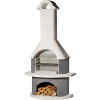 Buschbeck Buschbeck Grillkamin 'Meran' weiß/anthrazit 110 x 210 x 65 cm