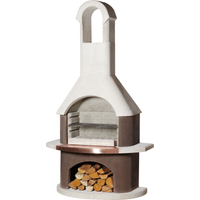 Buschbeck Buschbeck Grillkamin 'St. Moritz' weiß/braun 110 x 203 x 65 cm