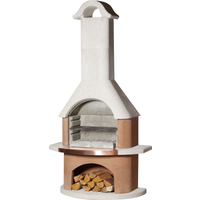 Buschbeck Buschbeck Grillkamin 'Bologna' weiß/terracotta 110 x 210 x 65 cm
