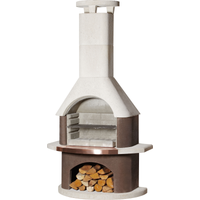 Buschbeck Buschbeck Grillkamin 'San Remo' weiß/braun 110 x 206 x 65 cm