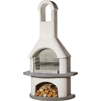 Buschbeck Buschbeck Grillkamin 'Valenzia' weiß/anthrazit 110 x 203 x 65 cm