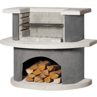 Buschbeck Buschbeck Holzkohlegrill 'Kopenhagen' weiß/anthrazit 110 x 110 x 65 cm