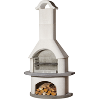 Buschbeck Buschbeck Grillkamin 'Verona' weiß, anthrazit 110 x 210 x 65 cm