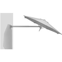 Schneider Wandschirm 'Muro' silbergrau Ø 250 cm