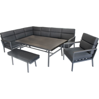 bellavista® Loungemöbelset 'Sorrent' Aluminium anthrazit 5-teilig