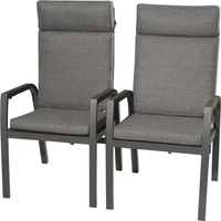 bellavista® Gartensessel 'Ontario' 2er-Set anthrazit 58 x 113 x 63 cm