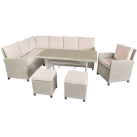 bellavista® Dining-Lounge 'Prato bicolor' beige/grau 6-teilig