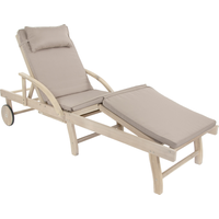 bellavista® Sonnenliege 'St. Tropez' klappbar taupe 60 x 87,5 x 196 cm