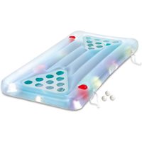 Bierpong Luftmatratze 'Aqua Glow' blau mit LED-Funktion 160 x 84 x 19 cm