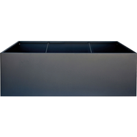 Herstera Pflanzkübel 'Cube' Metall anthrazit 150 x 100 x 50 cm