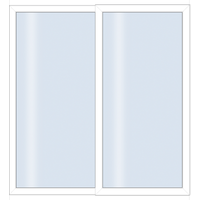 Roro Schiebetür 'Eco V2' weiß 2000 x 2100 mm 2-teilig