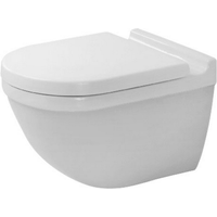 DURAVIT Duravit Wand-WC spülrandlos 'Starck 3' inklusive WC-Sitz weiß