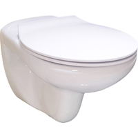 sanicomfort sanicomfort Wand-WC 'Basic' weiß spülrandlos mit WC-Sitz