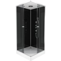 Aurlane Komplettdusche 'Club Square' mit Schiebetür silber 90 x 90 x 215 cm